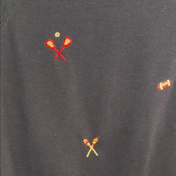 Lou & Grey Boxy Blue Hoodie with Red Accents - Picture 2 of 5